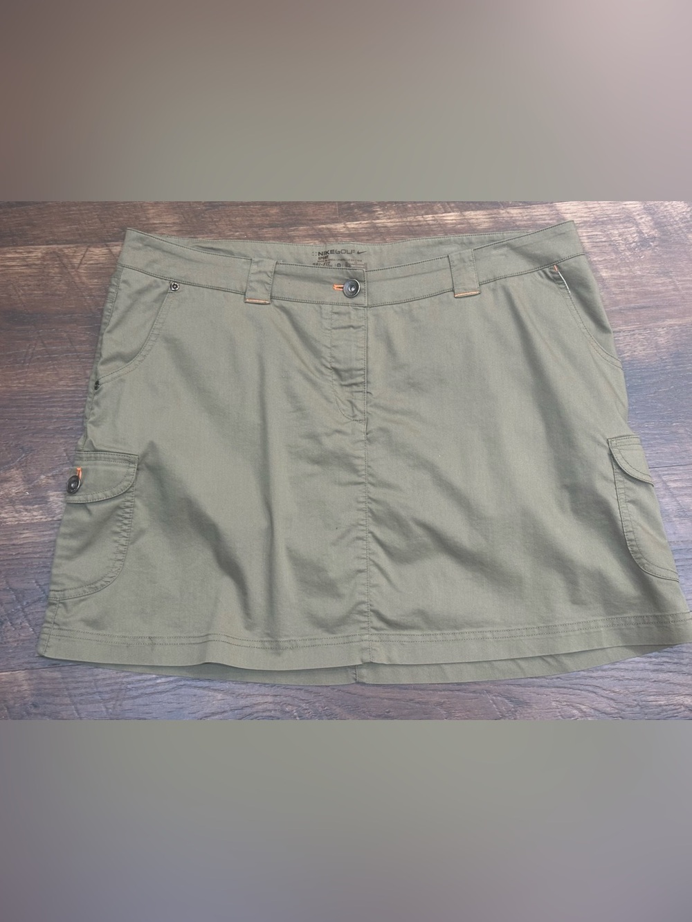 Nike Golf Olive Green Cargo Pocket Skirt size 16